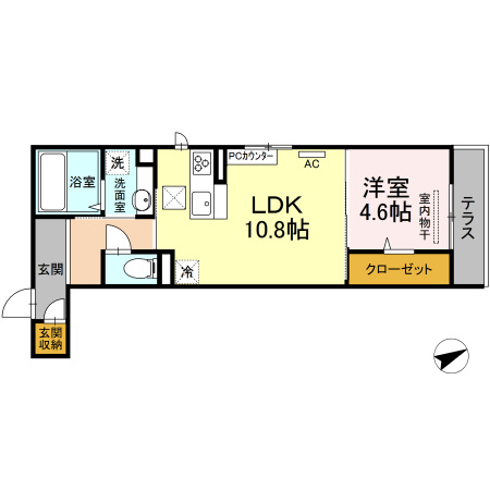 アネシス寺家A・B　A棟の間取り