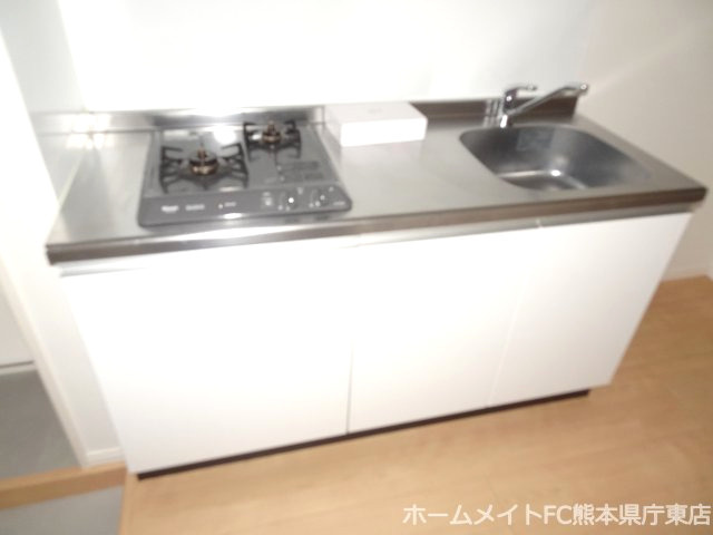 熊本市中央区八王寺町のアパートのキッチン
