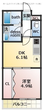 【間取り】 | TKアンバーコート浜寺Ⅱ
