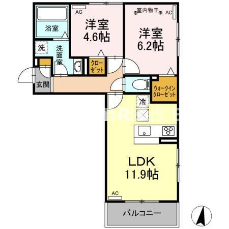 Ｄ－ｒｏｏｍ 森本の間取り