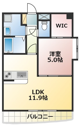 熊本市東区下南部３丁目の賃貸マンションの間取り