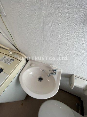 大野ハイツの洗面所|忙しい朝には欠かせない洗面所です