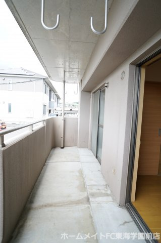 熊本市北区龍田陳内４丁目の賃貸マンションのバルコニー