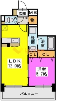 プレジデント正弥久留米駅前の間取り
