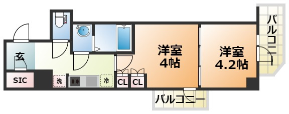 神戸元町Noahの間取り
