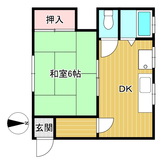 【間取り】 | 名古屋貸室 | １K