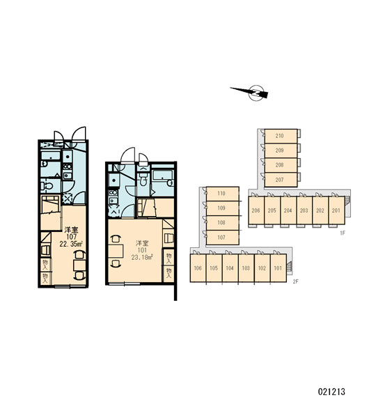 レオパレスグランクリュの区画図|画像3