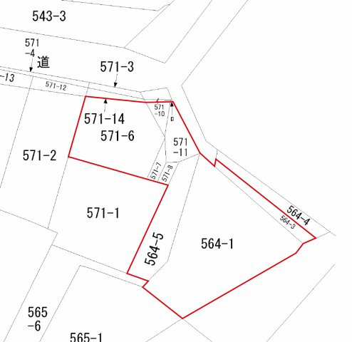 足利市寺岡町の売地の区画図
