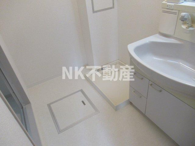 【洗面所】 | アンソレイエ（吉田賃貸） | 洗面所です