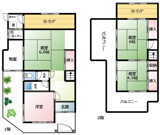【間取り】 | 八尾市福万寺町　中古戸建