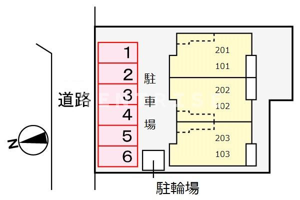 アビタシオン向山の駐車場|駐車場