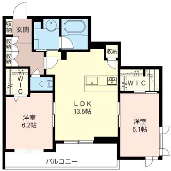 グレイス ファーストの間取り|人気の2LDKです♪