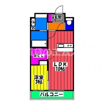 【間取り】 | エフパルク大橋Ⅱ | エフパルク大橋Ⅱの間取り