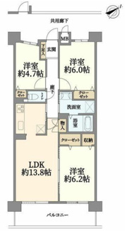 【間取り】 | 宝塚・清荒神ヒルズ | 新婚様からファミリー様まで幅広くお勧めの間取りです！