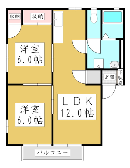 【間取り】 | プルーニハイツA