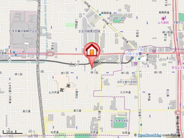 THE BASE四条大宮（ザ・ベース四条大宮）の地図