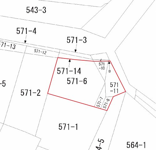 足利市寺岡町の売地の区画図