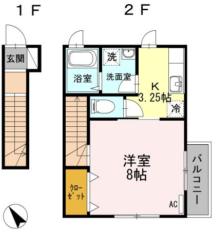 クレールトキオの間取り|インターネット無料です♪