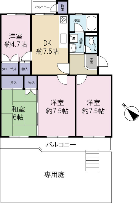 部屋数の多い4DK★