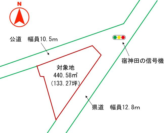 藤岡市神田　土地590の土地図