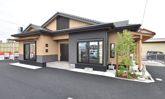 山武市成東　平家モデルハウスの外観|令和3年5月築４LDK平屋未入居 土地約158坪 建物約48坪　オール電化