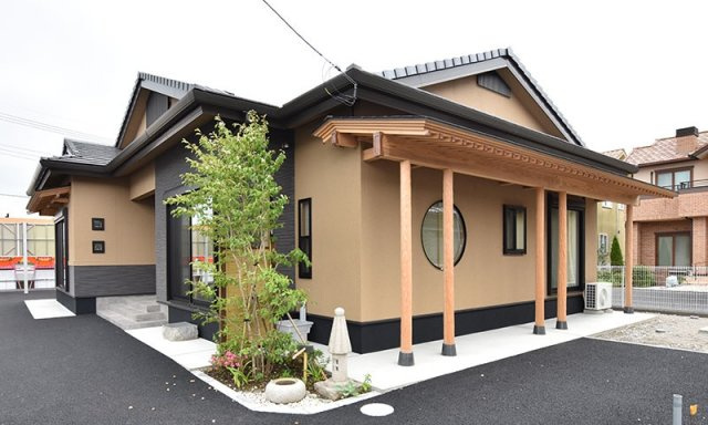 山武市成東　平家モデルハウスの外観|令和3年5月築４LDK平屋未入居 土地約158坪 建物約48坪　オール電化
