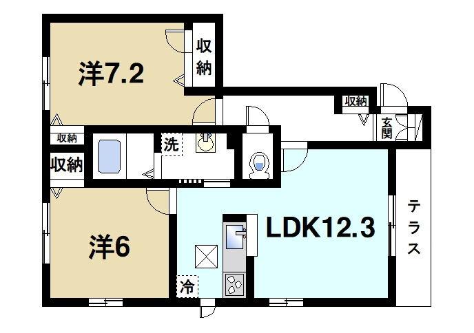 グランシャリオ瑠璃の間取り
