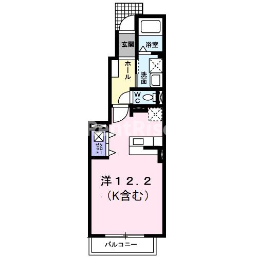 一宮市丹陽町外崎字郷東のアパートの間取り