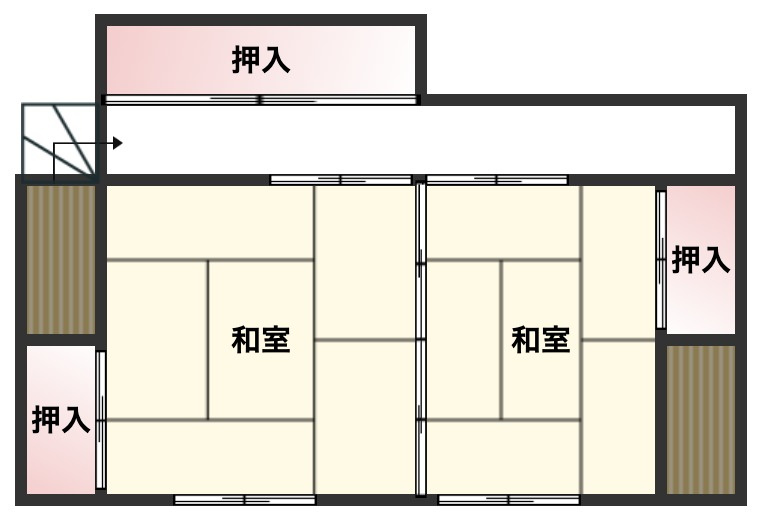 松江市東出雲町揖屋　中古住宅の間取り|2F