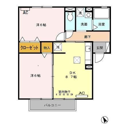 ＬａＦｏｒｅｔ結城　Ｃの間取り