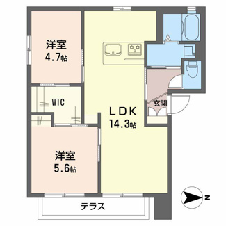【間取り】 | GREENGABLES | 2LDK