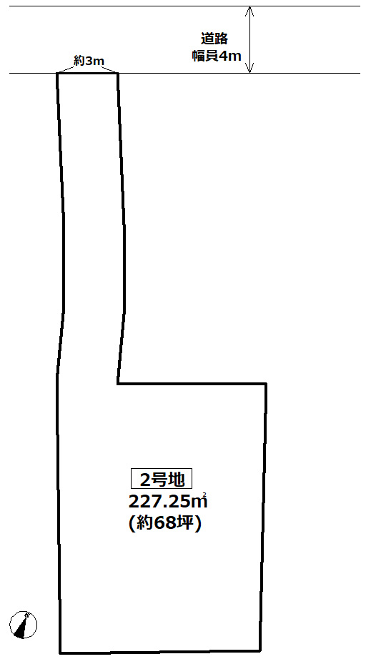 三田市西山２丁目２号地　土地