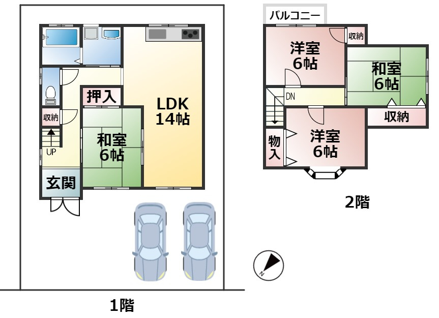 高島市新旭町太田中古戸建の間取り