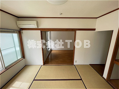 【設備】 | ハイツプリズムB棟 | 和室6帖　エアコン※クリーニング中の写真