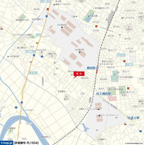 【地図】 | ロイヤルエースビル | 勝田駅700ｍ