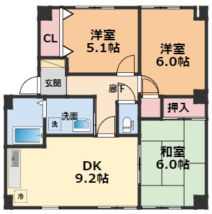 【間取り】 | フォブールトロワ片岡・