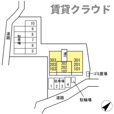 サニーリヴＦの区画図