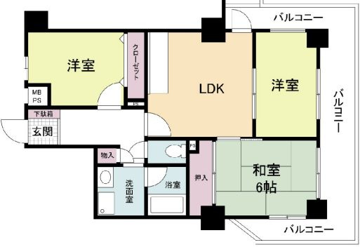 第一玉造マンションの間取り