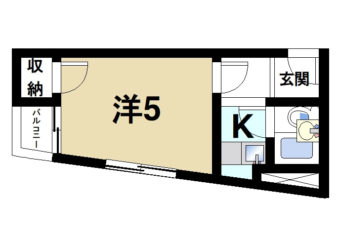 メゾンヒグチの間取り|単身者向けの間取り