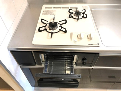 【キッチン】 | シェルト | 2口ガスコンロ付き