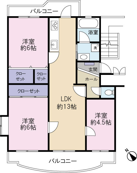 人気のオール洋室の間取り★