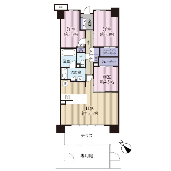 使い勝手の良い3LDKの間取り★