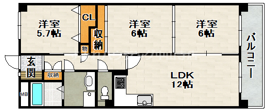 プレミールソシアの間取り