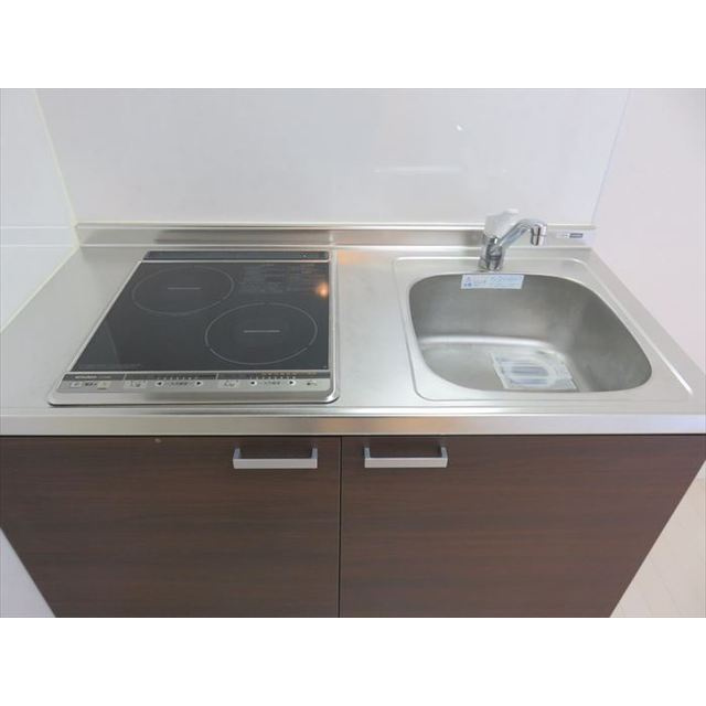 フォレストツインハウスⅡ A棟のキッチン|火を使わないIHコンロのシステムキッチンです！