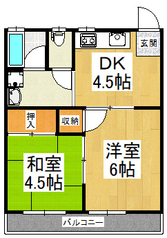 【間取り】 | 須賀ハイツA棟
