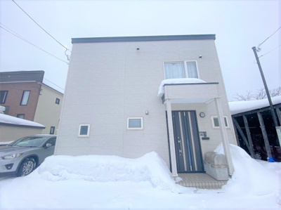 【外観パース】 | 手稲区前田十一条10丁目　戸建て | 閑静な住宅エリア。バス停も付近にあります。