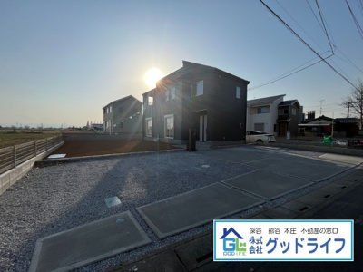 【前面道路含む現地写真】 | 熊谷市弥藤吾　新築住宅　6号棟