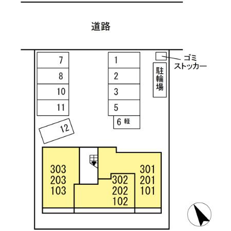 メゾンドマボ　　刈谷市の賃貸はクラスホーム刈谷店の駐車場