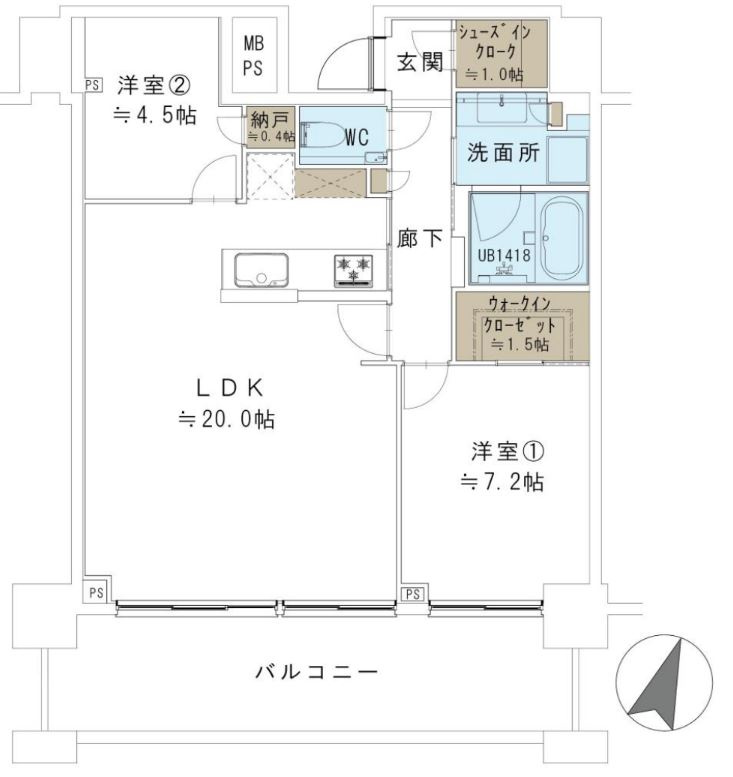 【間取り】 | プラウドタワー立川