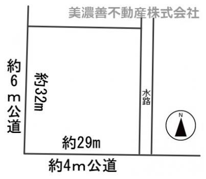 ６０５２５　大垣市外渕土地の区画図
